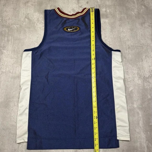 Vintage 90s Nike Basketball Jersey Mens Medium Blue Spell Out Embroidered Y2K - Picture 7 of 7